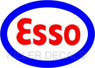 ESSO GASOLINE GAS PUMP OIL TANK DECAL BY EXXON  