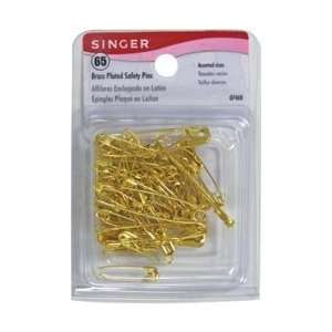 Singer Brass Plated Safety Pins 65/Pkg 7460; 6 Items/Order  