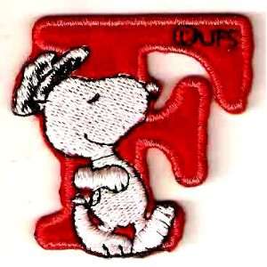  Snoopy ABCs Alphabet Letter F Iron On / Sew On Patch 