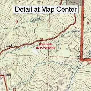   Topographic Quadrangle Map   Horn Peak, Colorado (Folded/Waterproof