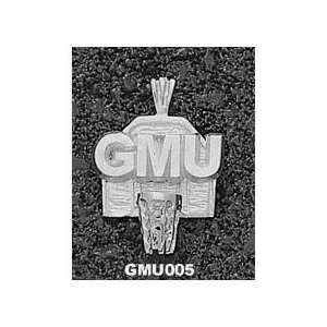  GMU 3/4in Basketball Pendant Sterling Silver Jewelry