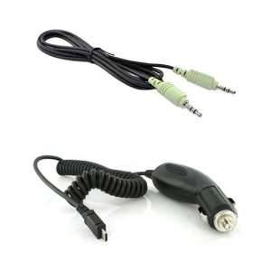  Universal 2 Item Car Bundle w 3.5mm Auxiliary Cable & Car 
