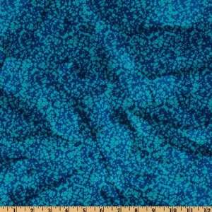  44 Wide Indian Batik Splatter Royal/Light Blue Fabric By 