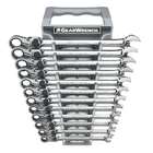   Locking Flex Head Ratcheting Combination Wrench Set, SAE   Wrench Roll