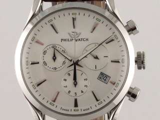 PHILIP WATCH SUNRAY WHITE DIAL CHRONO SWISS MADE BY SECTOR MENS WATCH 