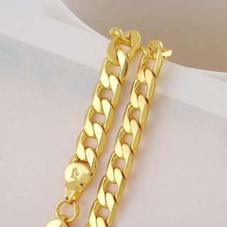 Brilliant Mens 18k Yellow gold filled necklaces chain 23.6  