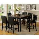   Faux Marble Table Top with Espresso Legs Counter Height Dining Set