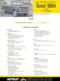 1970 International Scout 800A 4x2 Truck Brochure  