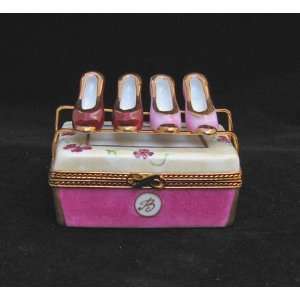   with 2 Pairs of Shoes Ltd Edition French Limoges Box