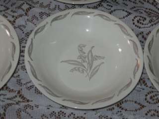 Vintage Lot 6 Knowles Lily Of The Valley Soup Bowls  