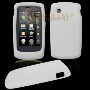 Solid White Silicone Skin Cover Case Cell Phone Protector for LG Bliss 