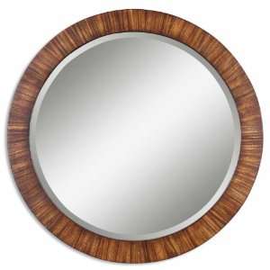 Uttermost 35.5 Inch Jules Mirror Wall Mounted Mirror Lightly Zebrano 