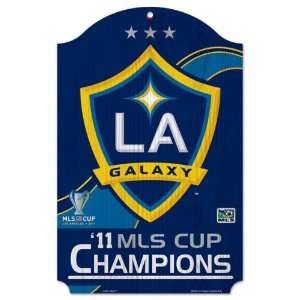  Los Angeles Galaxy 2011 MLS Cup Champions Wood Sign 11x17 