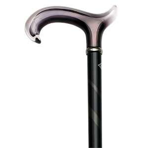 Walking cane Grey Tease. This walking stick cane has a derby plexi 