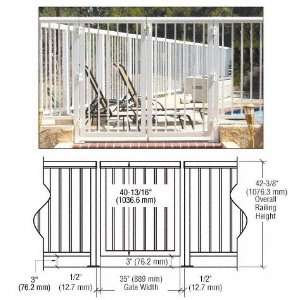 CRL Sky White 36 350 Series Aluminum Railing System Gate With Picket 