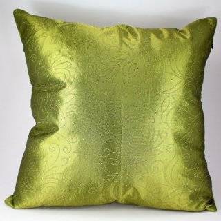 GreenBeaded Vine 18x18 Decorative Silk Throw Pillow Cover