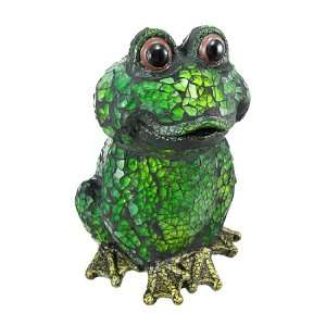  Crackle Glass Green Frog Accent Table Bullfrog