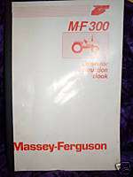 Massey Ferguson 300 Tractor Operators Manual  