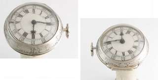 Silver Fusee Verge London Repousse P Case Watch 1700  