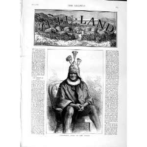   1879 Antique Portrait Cetewayo King Zulus Native Man