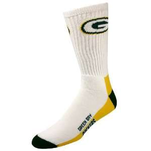  Green Bay Packers White Calf Socks