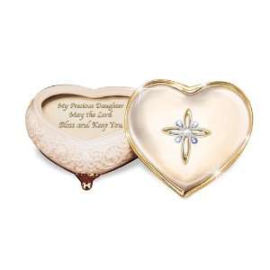   Shaped Jeweled Music Box My Blessed Daughter by The Bradford Exchange