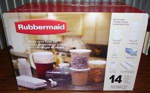 Rubbermaid 14 piece Store and Pour Set  Brand New  