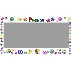  PEACE SIGN PLASTIC LICENSE PLATE FRAME   2682 Sports 