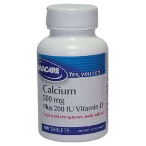  Invacare Calcium 500 mg w/ 200 IU Vitamin D (Oyster Shell 