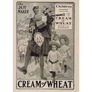   Ad Cream of Wheat Chef Rastus Pied Piper Bagpipes   Original Print Ad