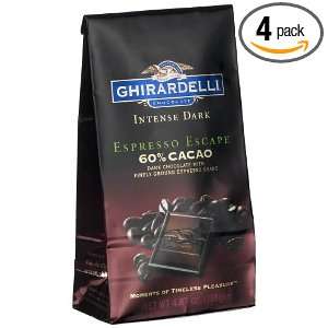 Ghirardelli Chocolate Intense Dark Squares, Espresso Escape 60% Cacao 