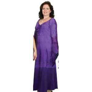  Purple Cotton Tye Dye Dress F/S 