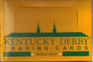   Kentucky Derby empty display wax pack box by Horse Race cards  