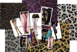 CELEBRITY LEOPARD ANIMAL PRINTS COLOR SOFT WOVEN TIGHTS  
