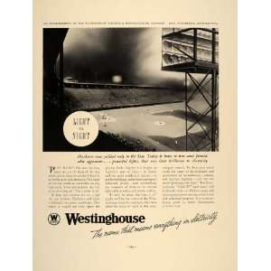  1937 Ad Westinghouse Electric Baseball Stadium Lights 