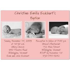   on Pink Baptism Invitations Christening Invitations   Set of 20 Baby