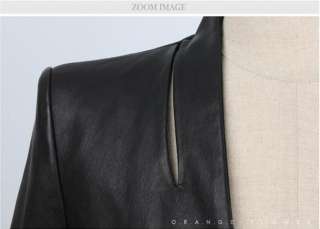 p031 a spain style black color pu leather jacket $