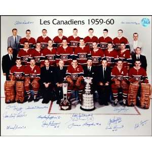   Canadiens 1960 TEAM SIGNED Stanley Cup 16x20 Sports Collectibles