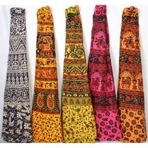  Lot of Five Wrap Around Block Printed Sanganeri Skirts 