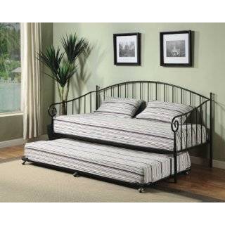 Matt Black Metal Twin Size Day Bed (Daybed) Frame