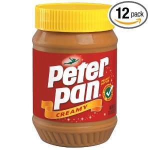 Peter Pan Peanut Butter, Creamy, 18 Ounce Jars (Pack of 12)  