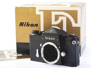 Vintage Black Nikon F Camera With Eye Level Prism Finder & Original 