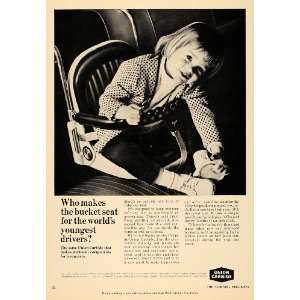 1965 Ad Union Carbide Corp. Children Bucket Seat Car 