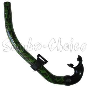 Scuba Diving Free Dive Camelflage Silicone J Snorkel  