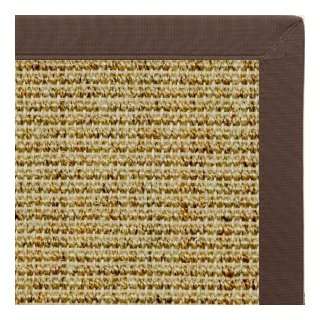 Spice Sisal Rug with Brown Extra Wide Canvas Binding   9x12  