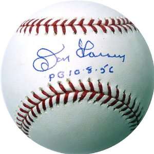   Autographed Baseball with PG 10 8 56 Inscription