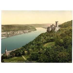   Reprint of Stolzenfels Castle and Oberlahnstein, the Rhine, Germany