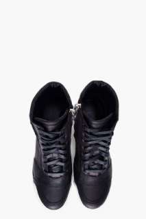 Balmain Black Zippered Basketball Sneakers for men  