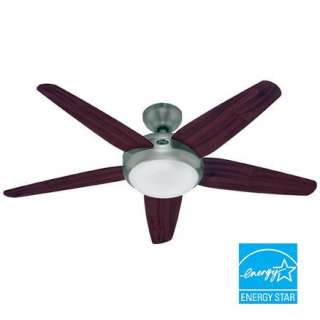 Hunter ® 52 Brushed Nickel Ceiling Fan w/ Integrated Light Kit 