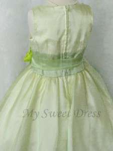 Green Flower Girl Dress Size 14   Graduation, Pageant, Wedding, Party 